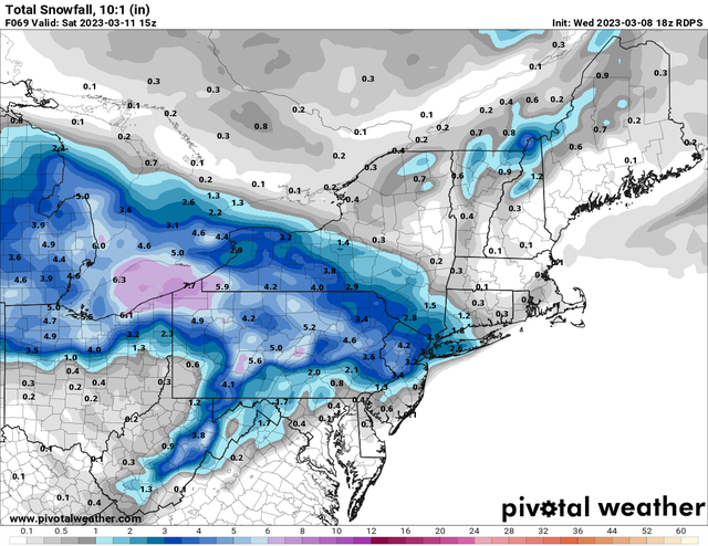 Friday-Saturday Light Snowfall GFS-18z